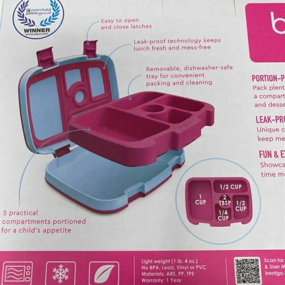 Bentgo Kids' Leakproof, 5 Compartment Bento-Style Kids' Lunch Box Various Prints